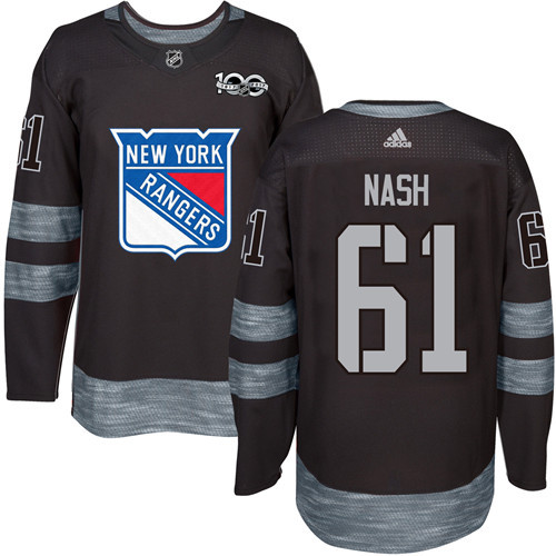 Adidas Rangers #61 Rick Nash Black 1917-100th Anniversary Stitched NHL Jersey
